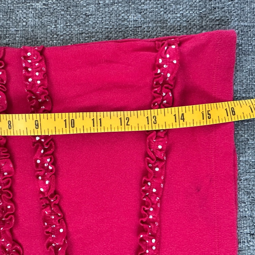 Gymboree Girls Red Dot Ruffle 100% Cotton Short Sleeve T-Shirt Size 6 - Picture 2 of 7